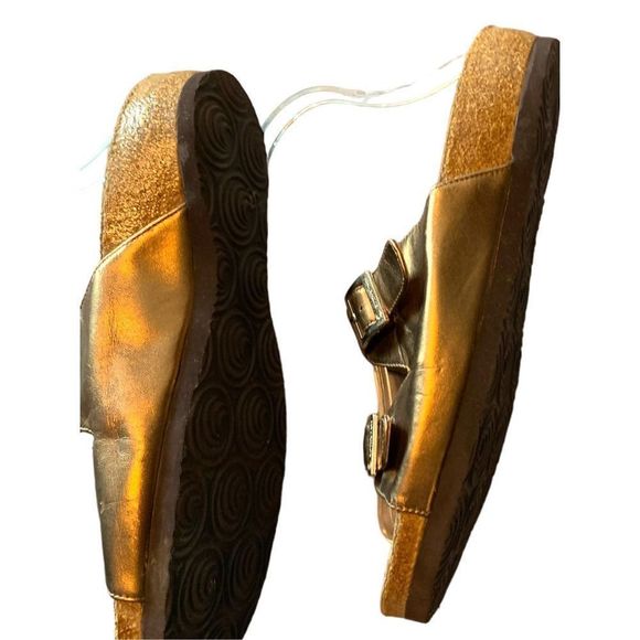 euroWellness Balance Leather Metallic Sandals 8.5 - Picture 2 of 7